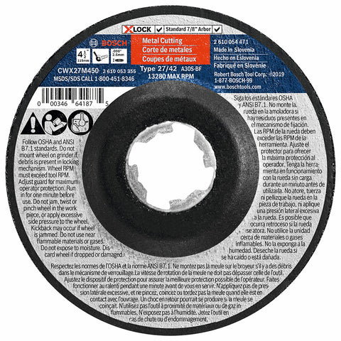 Bosch CWX27M450 Metal Cutting T27 4-1/2 x .098"