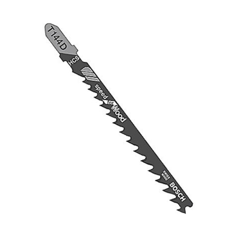 Bosch T144D 4" Speed for Wood T-shank Jig Saw Blades 5-Pack