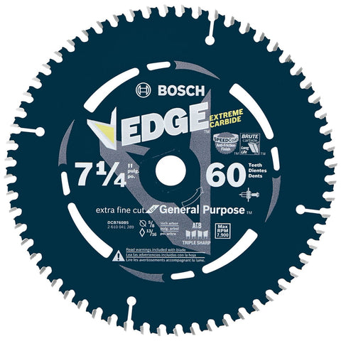 Bosch DCB760B5 5-Pc 7-1/4" 60-Tooth Edge Circular Saw Blade