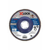 Bosch FDX2750080 Flap Discs 5" - 80 Grit, X-Lock, 10 Pack