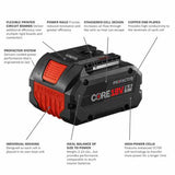 Bosch GBA18V80 18V Core18V Lithium-Ion 8.0 Ah Performance Battery