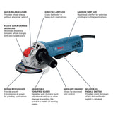 Bosch GWX10-45DE 4-1/2" 10A X-Lock Grinder Paddle D