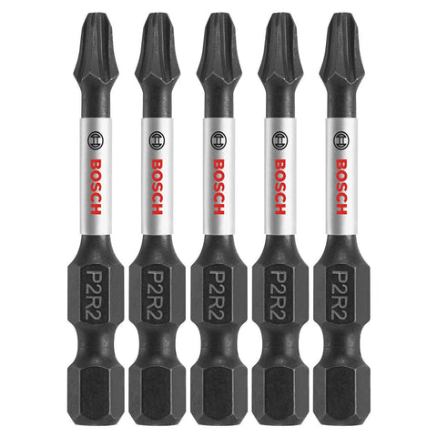 Bosch ITP2R2205 5 pc. Impact Tough 2 In. Phillips/Square #2 Power Bits