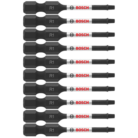 Bosch ITSQ12B 10 pc. Impact Tough 2 In. Square #1 Power Bits (Bulk Pack)