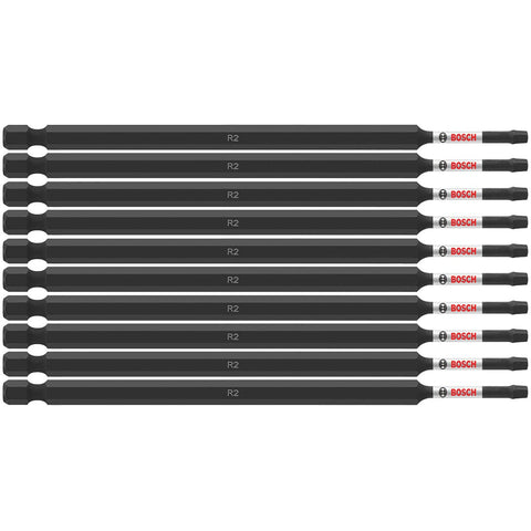 Bosch ITSQ26B 10 pc. Impact Tough 6 In. Square #2 Power Bits (Bulk Pack)