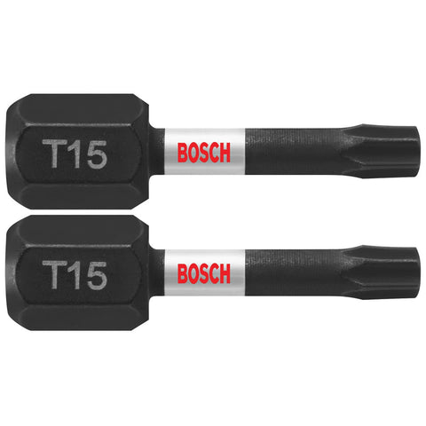 Bosch ITT15102 2 pc. Impact Tough 1 In. Torx #15 Insert Bits