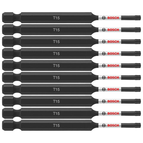 Bosch ITT1535B 10-Pc Impact Tough 3.5" Torx #15 Power Bits (Bulk Pack)