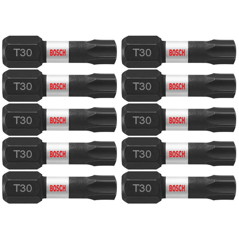 Bosch ITT301B 10 pc. Impact Tough 1 In. Torx #30 Insert Bits (Bulk Pack)