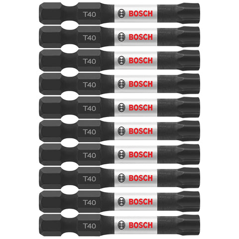 Bosch ITT402B 10 pc. Impact Tough 2 In. Torx #40 Power Bits (Bulk Pack)