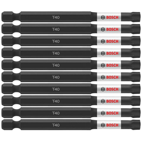 Bosch ITT4035B (10) Impact Tough 3.5 In. Torx #40 Power Bits (Bulk Pack)
