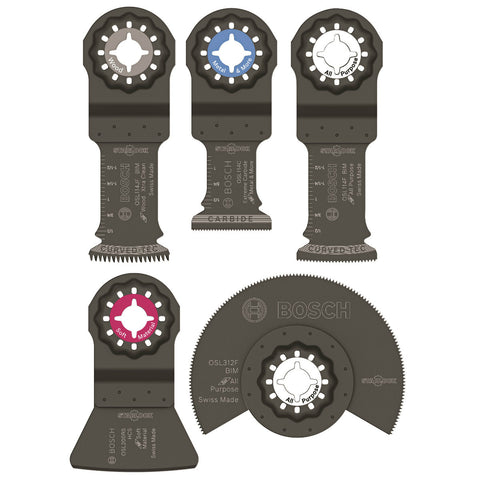 Bosch OSL005C Starlock Oscillating Multi-Tool Accessory Blade Set 5 Pack