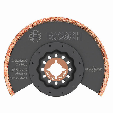 Bosch OSL312CG 3-1/2 x 1/8" Starlock kerf Carbide Grit Grout Grinding Blade