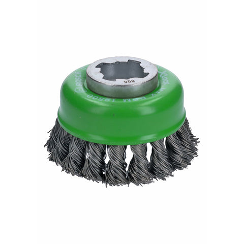 Bosch WBX329 3" Cup Brush, Knotted, Stainless Steel
