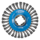 Bosch WBX408 4-1/2" Wire Wheel, Stringer Bead Knotted, Carbon Steel