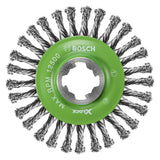 Bosch WBX409 4-1/2" Wire Wheel, Stringer Bead Knotted, Stainless Steel