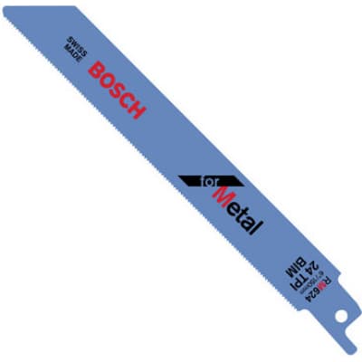 Bosch RM624 6" 24TPI Metal Cutting Reciprocating Saw Blades 5-Pack
